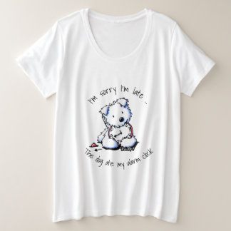 Westie Ate My Alarm Clock Große Größe T-Shirt