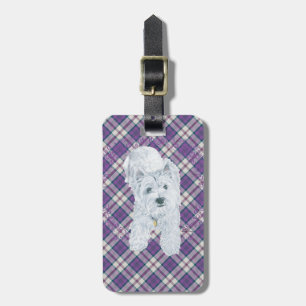 Westie auf Tartan Gepäckanhänger