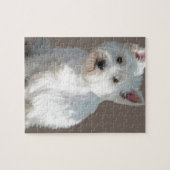 WESTIE AUF TAUPE PUZZLE (Horizontal)