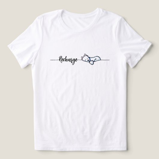 Westie aufladen Tri-Blend shirt (Design Vorderseite)
