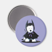 Westie Batdog Magnet (Vorderseite/Rückseite)