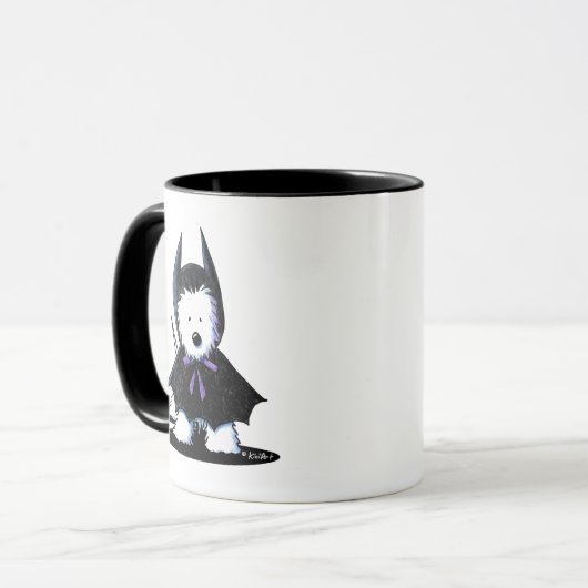 Westie Batdog Tasse (Vorderseite Links)