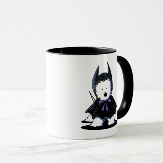 Westie Batdog Tasse (VorderseiteRechts)