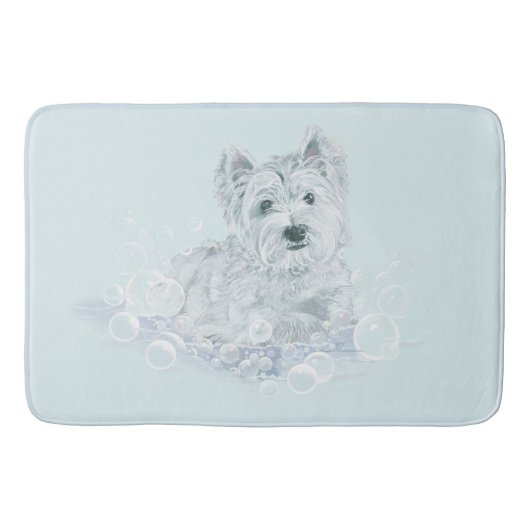 Westie Bath Time Badematte (Vorderseite)