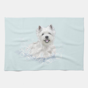 Westie Bath Time Fun Handtuch