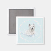Westie Bath Time Fun Magnet (Vorderseite/Rückseite)