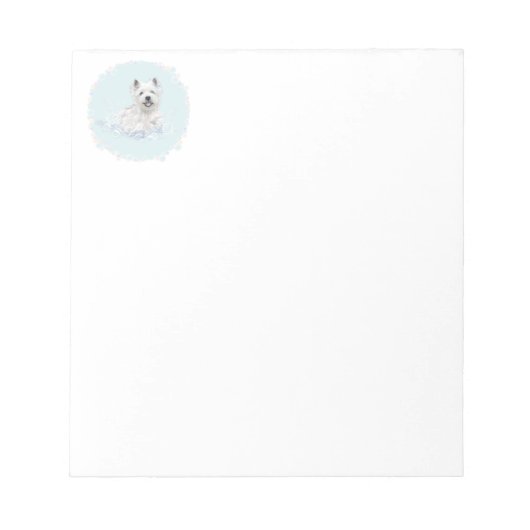 Westie Bath Time Fun Notizblock (Vorderseite)