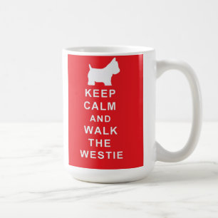 Westie behalten Ruhe und gehen die westie Tasse