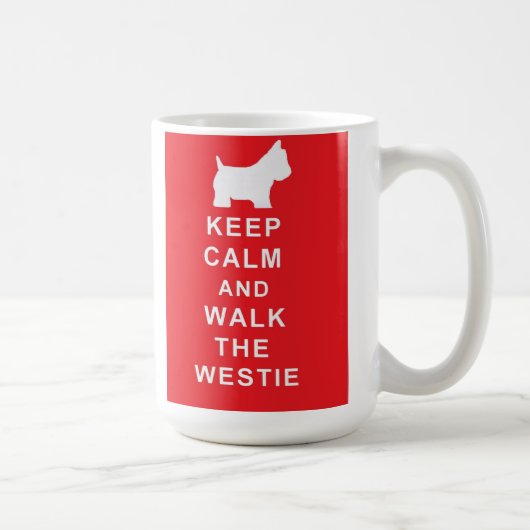 Westie behalten Ruhe und gehen die westie Tasse (Rechts)