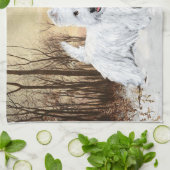 Westie bei Twilight Handtuch (Gefaltet)