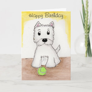 Westie Birthday Art Card Freund Ehemann Ehefrau et Karte