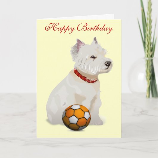 Westie "Birthday" Card Karte (Vorderseite)
