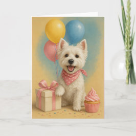 Westie Birthday Karte