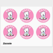 Westie BIRTHDAY KiniArt Stickers (Blatt)