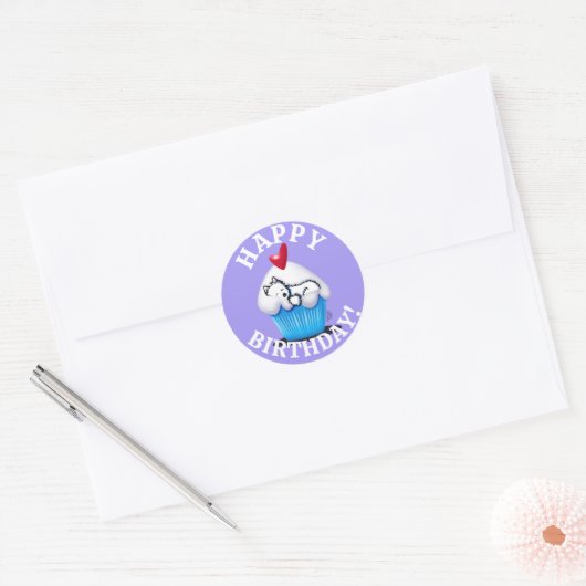 Westie BIRTHDAY KiniArt Stickers (Umschlag)