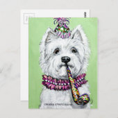 Westie Birthday Party Postkarte (Vorne/Hinten)
