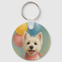 Westie Birthday Schlüsselanhänger