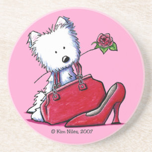 Westie Bits O' Heaven Achterbahn Sandstein Untersetzer