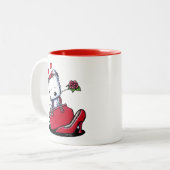 Westie Bits O' Heaven Zweifarbige Tasse (Vorderseite Links)