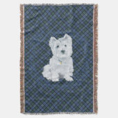 Westie Black Watch Tartan Decke (Vorderseite Vertikal)