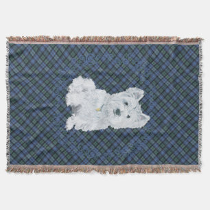 Westie Black Watch Tartan Decke