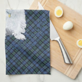 Westie Black Watch Tartan Küchentuch (Viertel Falte)