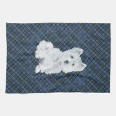 Westie Black Watch Tartan Küchentuch (Horizontal)