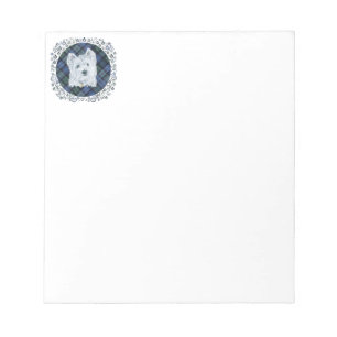 Westie Black Watch Tartan Notizblock