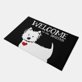 Westie Black Welcome Mat Fußmatte (Schrägansicht)