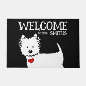 Westie Black Welcome Mat Fußmatte (Vorderseite)