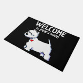 Westie Black Welcome Mat Fußmatte (Schrägansicht)