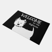 Westie Black Welcome Mat Fußmatte (Schrägansicht)