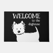 Westie Black Welcome Mat Fußmatte (Vorderseite)