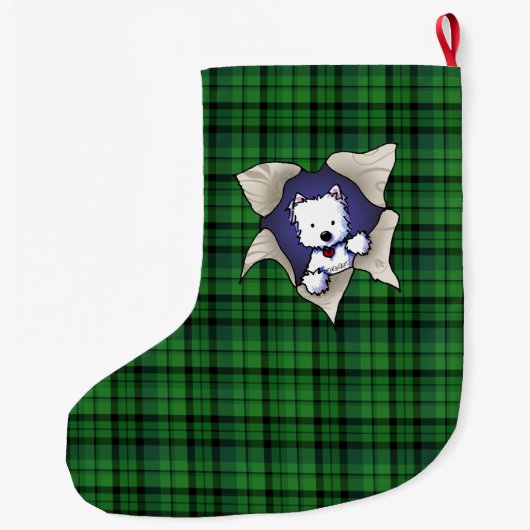 Westie BLAST Christmas Strumpf Großer Weihnachtsstrumpf (Rückseite)