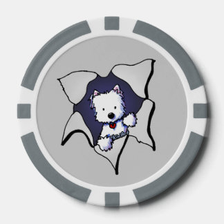 Westie BLAST Gray Poker Chips