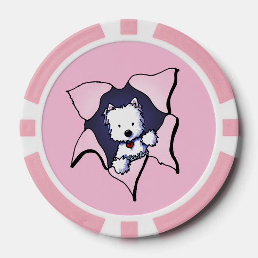 Westie BLAST Pink Poker Chips (Vorderseite)