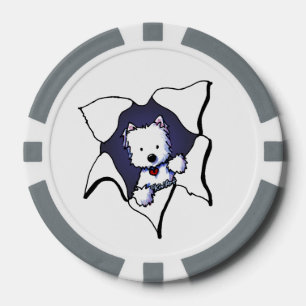Westie BLAST White Poker Chips