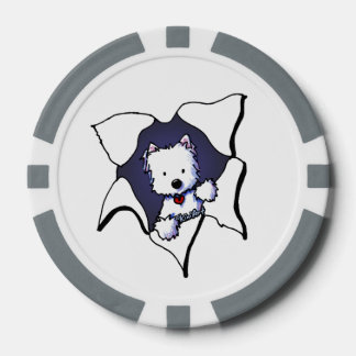 Westie BLAST White Poker Chips