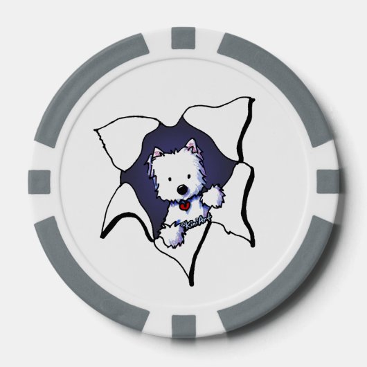Westie BLAST White Poker Chips (Vorderseite)