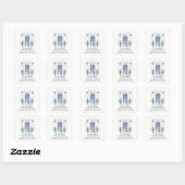 Westie Blue Door New Address Label Sticker (Blatt)