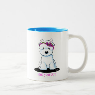 Westie Blüte Zweifarbige Tasse