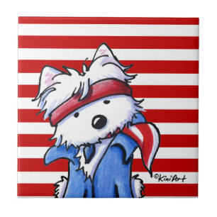 Westie Boss tile Fliese