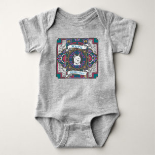 Westie-Buntglas "Klein aber stark" Baby Strampler