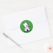 Westie Candy Cane Gift Stickers (Umschlag)