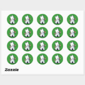 Westie Candy Cane Gift Stickers (Blatt)