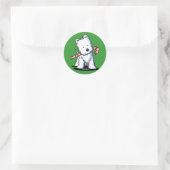 Westie Candy Cane Süsse Stickers (Tasche)