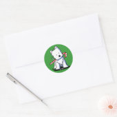 Westie Candy Cane Süsse Stickers (Umschlag)