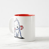 Westie Candy Cane Süsse Tasse (Vorderseite Links)