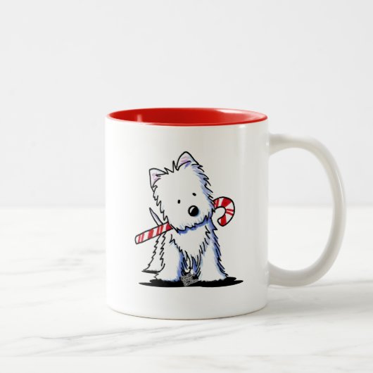 Westie Candy Cane Süsse Tasse (Rechts)