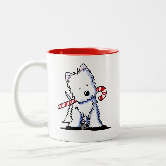Westie Candy Cane Süsse Tasse (Links)